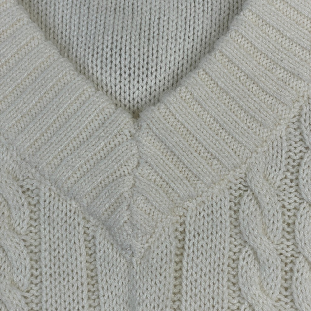Old Navy Chunky Cable Knit Sweater Vest Women Large Varsity Preppy Layer Neutral - Picture 7 of 11